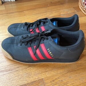 Mens Black and red Adidas Samoa